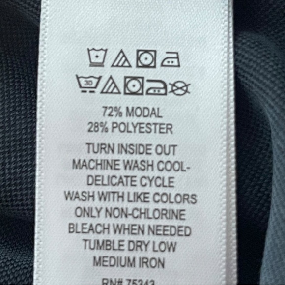 Tahari T-shirt Dress with Pockets Charcoal Grey Size X-Large - Picture 5 of 14